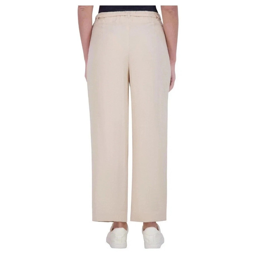 DKNY Women's Drawstring Ankle Pant, Tan, Size 6 - Picture 3 of 5